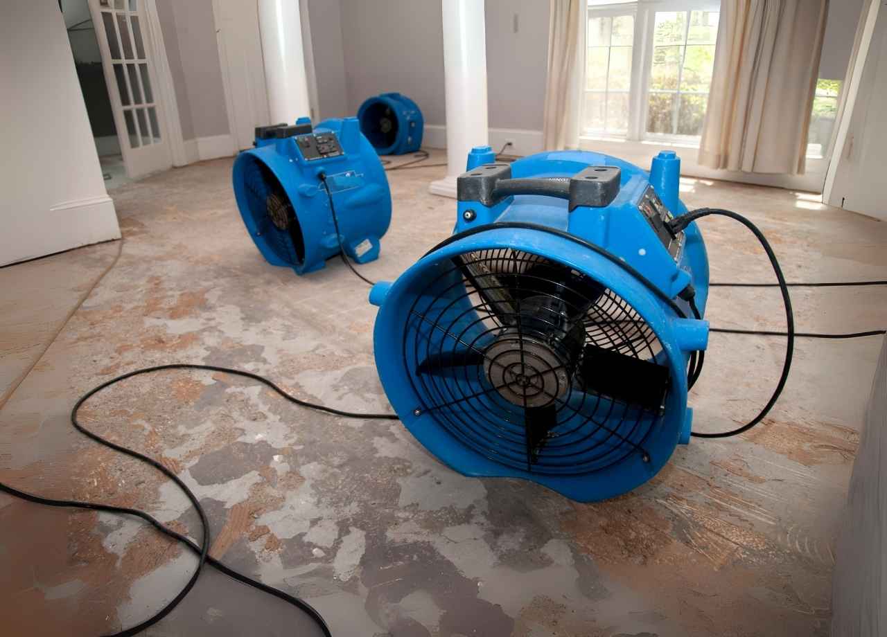how long to run fans after water damage